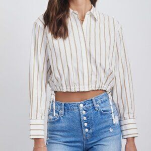 Rails Nicki Ivory Daffodil Stripe Button Down Shirt